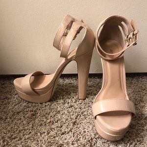 Justfab Loni nude Strappy High heels platform